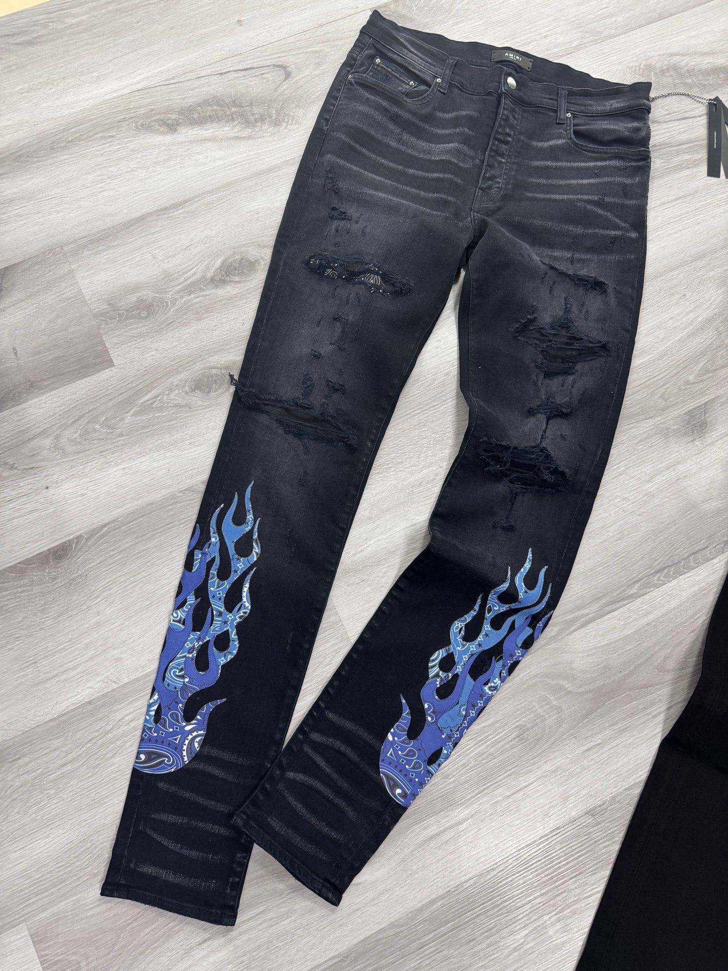 Flame Jeans Black/Blue