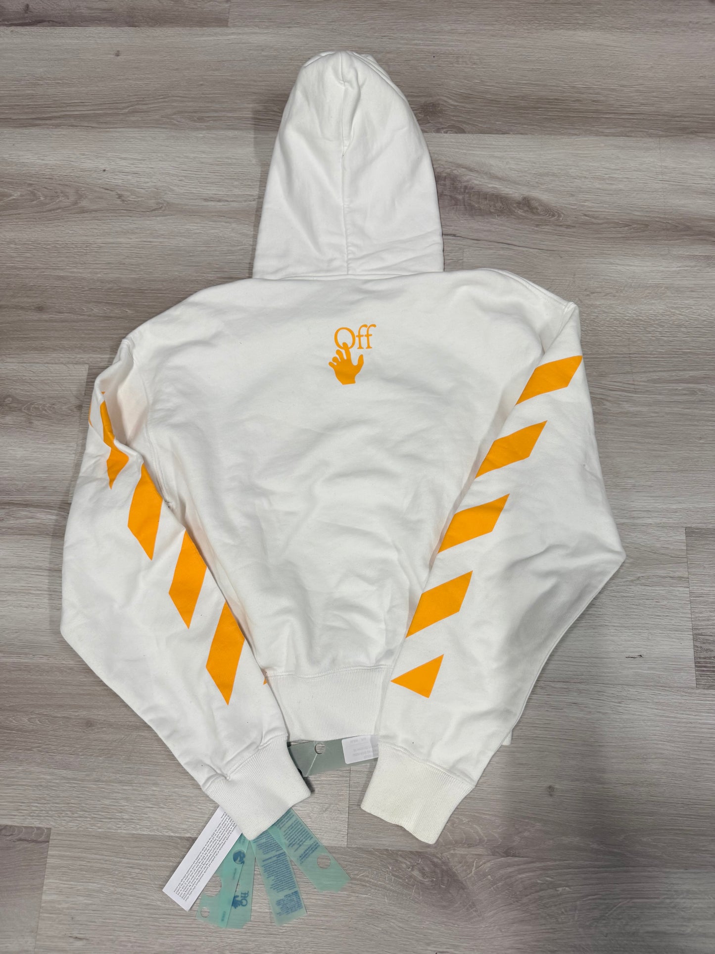 White / Yellow Hoodie
