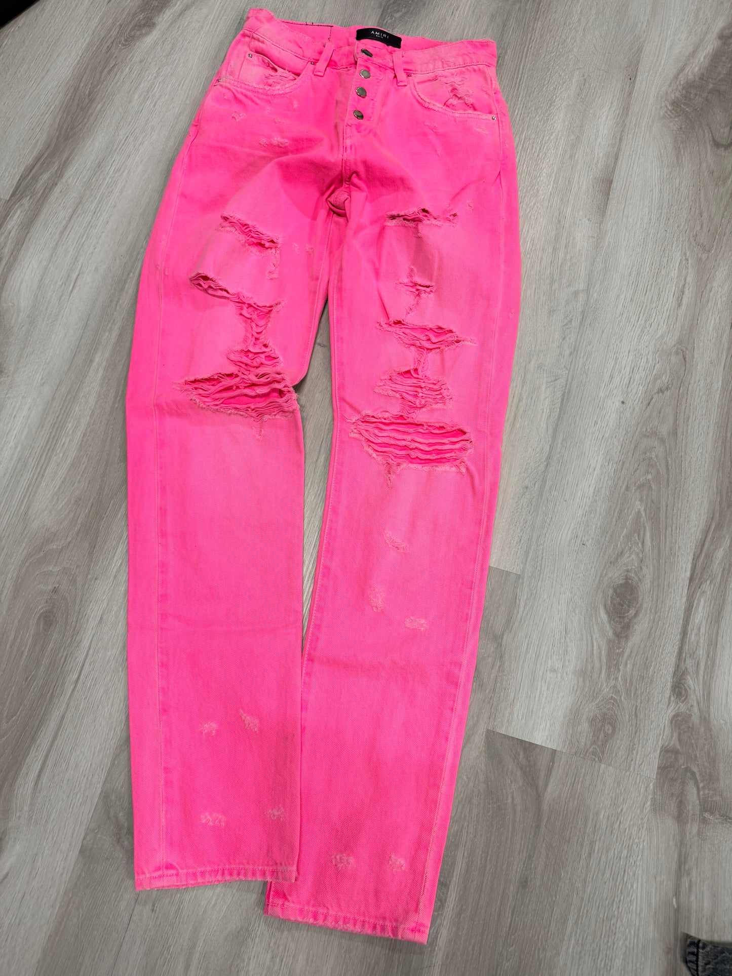 Pink Distressed Jean