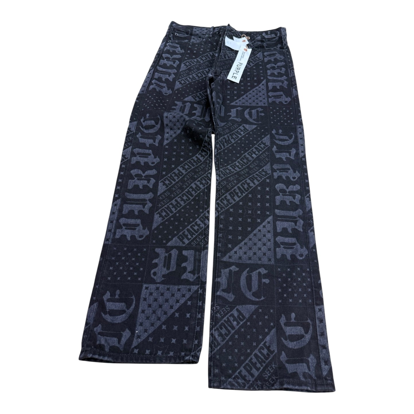 Laser Flag Baggy Jeans