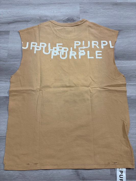 Beige Textured Tank Top