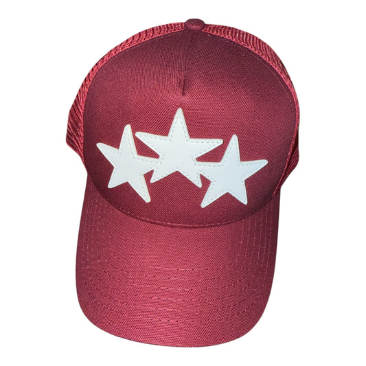 3 Star Black/Red Hat