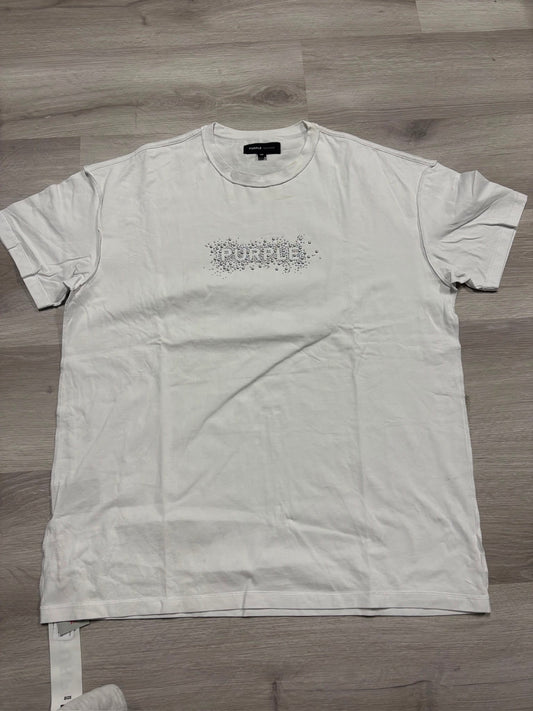 White Rhinestone Tee