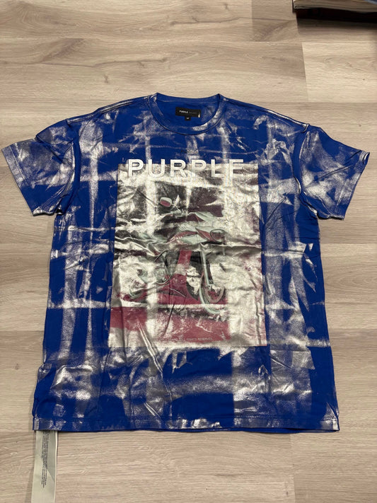 Blue Metallic Spray Tee