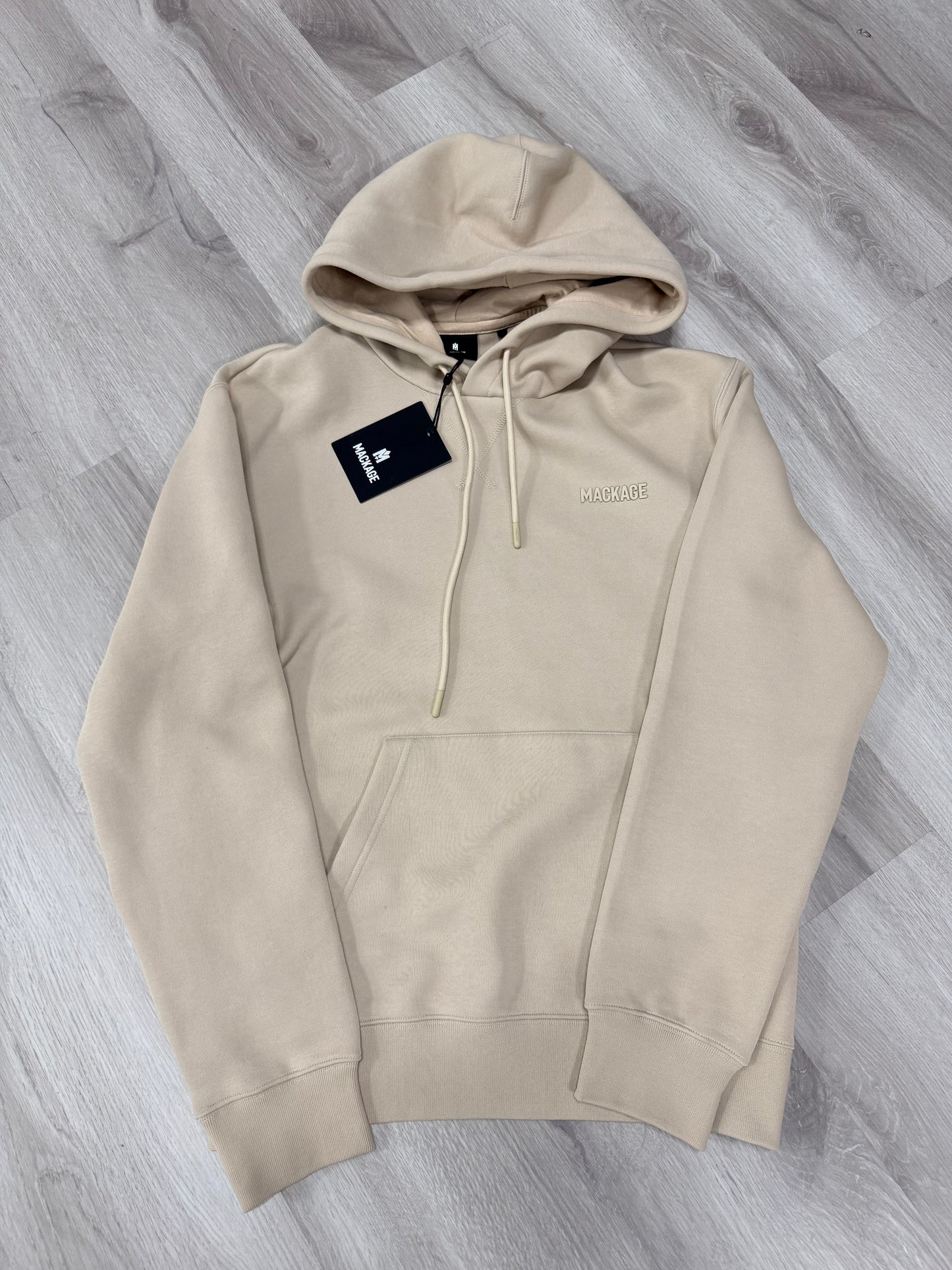 Beige Logo Hoodie