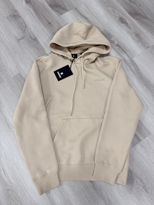 Beige Logo Hoodie