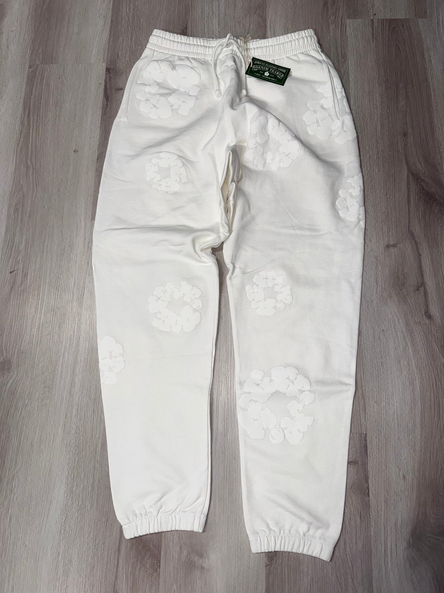 White Wreath Joggers