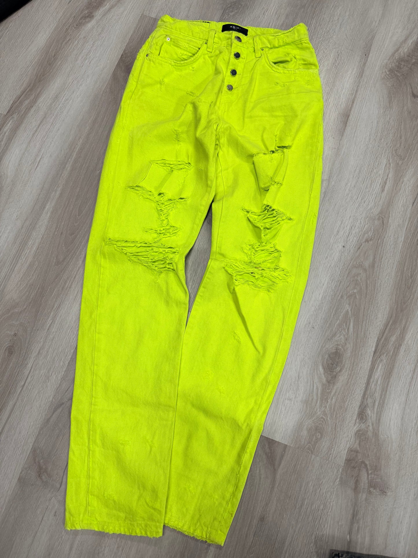 Neon Distressed Jean