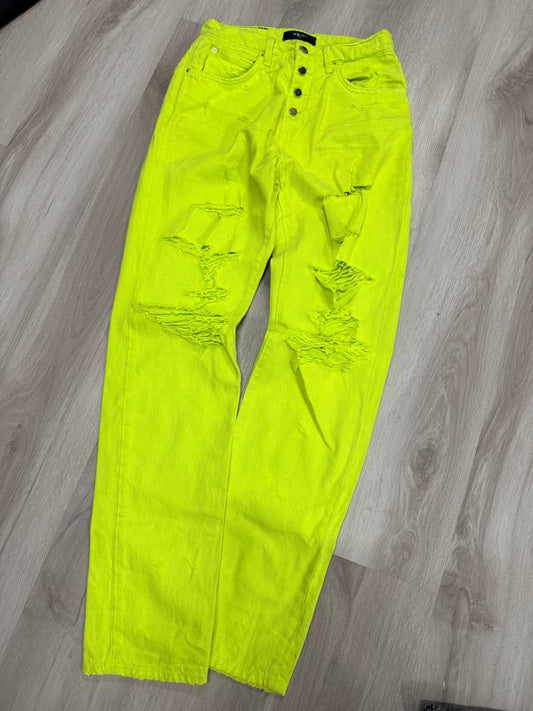 Neon Distressed Jean