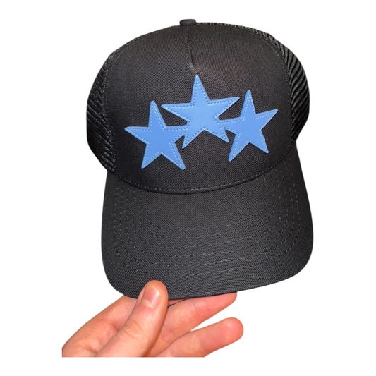 3 Star Trucker Hat Black/Blue
